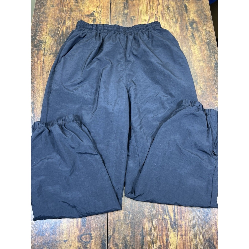 Women's LL Bean Rain Pants Size M Black Nylon 26"Inseam Waterproof Windbreaker